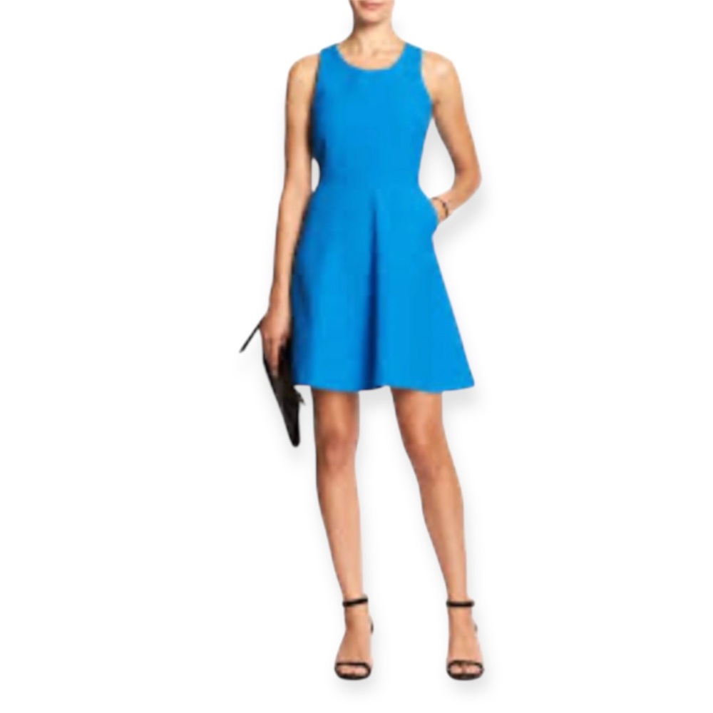 Banana Republic Textured Fit & Flare Dress